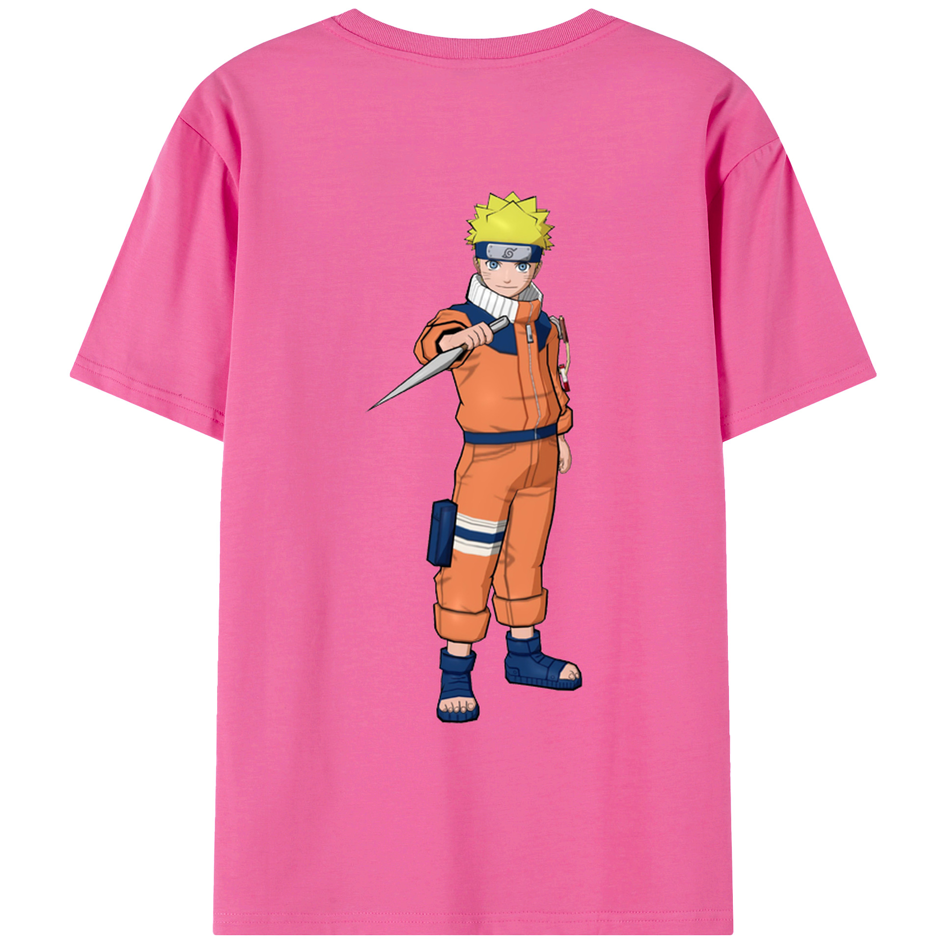 （画像用） NARUTO -ナルト- うずまき ナルト Uzumaki Naruto レディース半袖Tシャツ(バックプリント)